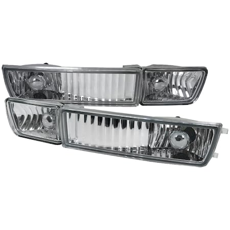 Spec-D Tuning 93-98 Volkswagen Golf Oem Style Fog Light Clear LF-GLF93-TM